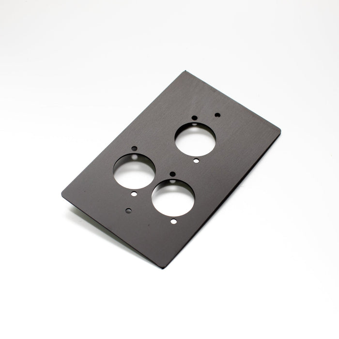 WP03B - Livesound - WP03B - Triple D'Series Wall Plate Anodised Black.