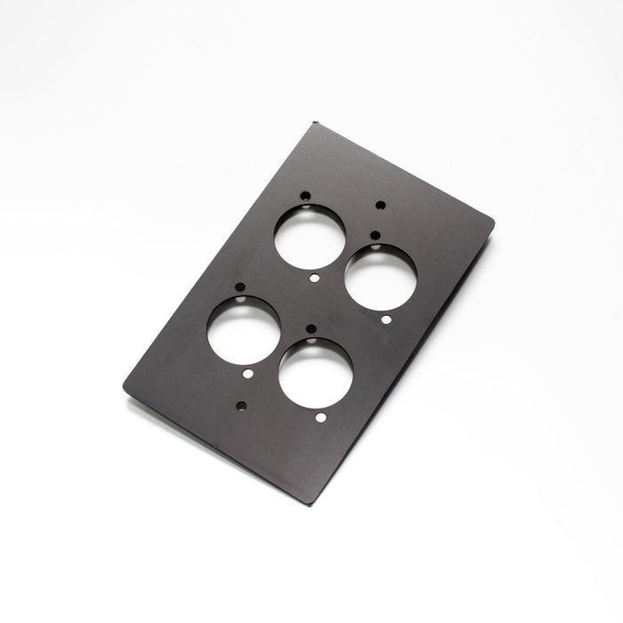 WP04-BP - Livesound - WP04-P - Quad D'Series Wall Plate.