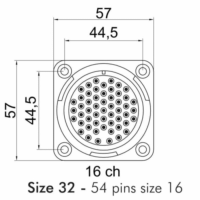 LK 54 MP - LK Connectors - LK Chassis Male Connector