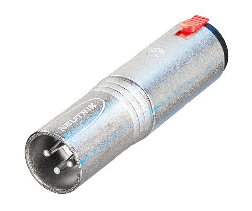 NA3MJ - Neutrik - NA3MJ - 3 pole XLR male- Stereo 1/4" locking jack (tip, ring, sleeve contact)