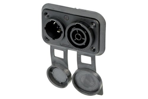 NAC3PX-TOP - Neutrik - NAC3PX-TOP - Appliance inlet-outlet combination, 1/4'' flat tab terminals