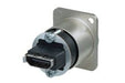 NAHDMI-W-B - Neutrik - NAHDMI-W-B - HDMI feedthrough adapter, black D-shape housing.