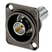 NBB75DFGX - Neutrik - NBB75DFGX - Grounded UHD BNC chassis connector, feedthrough in antraloy plated D-shape housing.