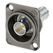 NBB75DFIX - Neutrik - NBB75DFIX - Isolated UHD BNC chassis connector, feedthrough in antraloy plated D-shape housing.