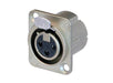 NC3FD-LX - Neutrik - NC3FD-LX - 3 pole female receptacle, solder cups, Nickel housing, silver contacts.