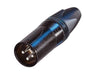 NC3MXX-BAG - Neutrik - NC3MXX-BAG - 3 pole male cable connector with black metal housing and silver contacts.