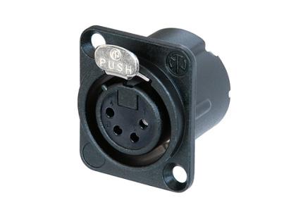 NC4FD-LX-BAG - NONSTOCK - Neutrik - NC4FD-LX-BAG - 4 pole female receptacle, solder cups, black metal housing, silver contacts.