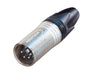 NC4MXX - Neutrik - NC4MXX - 4 pole male cable connector with Nickel housing and silver contacts.