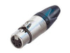 NC5FXX - Neutrik - NC5FXX - 5 pole female cable connector with Nickel housing and silver contacts.