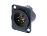 NC5MD-LX-BAG - Neutrik - NC5MD-LX-BAG - 5 pole male receptacle, solder cups, black metal housing, silver contacts.