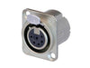 NC6FD-LX - Neutrik - NC6FD-LX - 6 pole female receptacle, solder cups, Nickel housing, silver contacts.