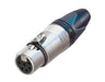 NC6FXX - Neutrik - NC6FXX - 6 pole female cable connector with Nickel housing and silver contacts.