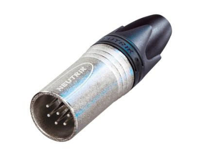 NC6MXX - Neutrik - NC6MXX - 6 pole male cable connector with Nickel housing and silver contacts.
