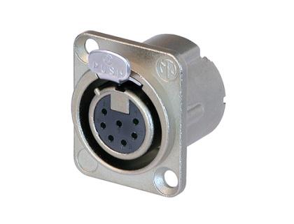 NC7FD-LX - Neutrik - NC7FD-LX - 7 pole female receptacle, solder cups, Nickel housing, silver contacts.