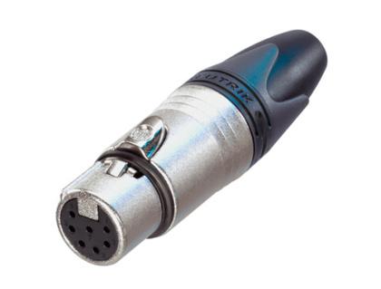 NC7FXX - Neutrik - NC7FXX - 7 pole female cable connector with Nickel housing and silver contacts.