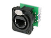 NE8FDV-YK-B - Neutrik - NE8FDV-YK-B - Panel mount receptacle with IDC punch down terminals - Black.