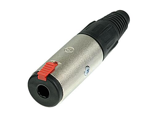 NJ3FC6 - Neutrik - NJ3FC6 - Professional locking 1/4" cable jack for secure in-line connections. Nickel housing, silver contacts, excellent cable protection.