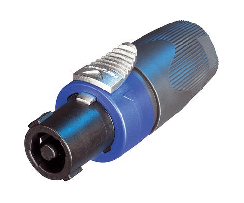 NL4FXX-W-S - Neutrik - NL4FXX-W-S - 4 pole cable connector, chuck type strain relief, dark grey bushing.