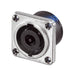 NL8MPRXX - Neutrik - NL8MPRXX - 8 pole chassis connector, nickel metal square G-size flange, countersunk thru holes, 3/16" flat tabs.