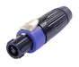 NLT4FXX-BAG - Neutrik - NLT4FXX-BAG - 4 pole female cable connector, black-chrome metal housing, chuck type strain relief.