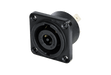 NLT8MPXX-BAG - Neutrik - NLT8MPXX-BAG - 8 pole chassis connector, black chrome metal square G-size flange, countersunk thru holes, 3/16" flat tabs.