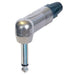NP2RX - Neutrik - NP2RX - 1/4" professional right-angle phone plug, 2 pole, nickel contacts, nickel shell.