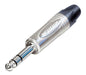 NP3X - Neutrik - NP3X - 3 pole 1/4" professional phone plug, nickel contacts, nickel shell.