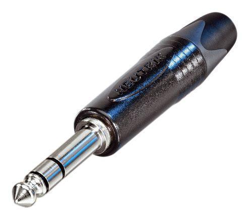 NP3X-BAG - Neutrik - NP3X-BAG - 3 pole 1/4" professional phone plug, nickel contacts, black shell.
