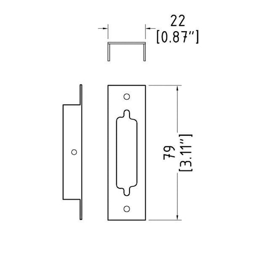 205515-20 - Penn Elcom - 205515-20 - Module, 2U x 1/2M, 1 D-Sub 25