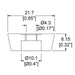 F9120 - Penn Elcom - 9120 - Small Non-Marking Tapered Rubber Foot with Steel Washer.