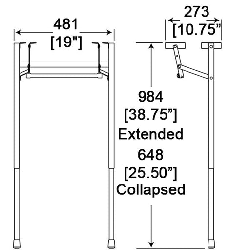 9967 - Penn Elcom - 9967 - Collapsible table legs.