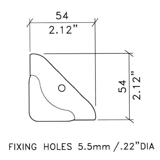 C0679 - Penn Elcom - C0679 - Triangular PennBrite Corner with 4mm Radius