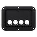 D024K - Penn Elcom - D024K - Dish Punched for 4 x D-Series Connectors - Black