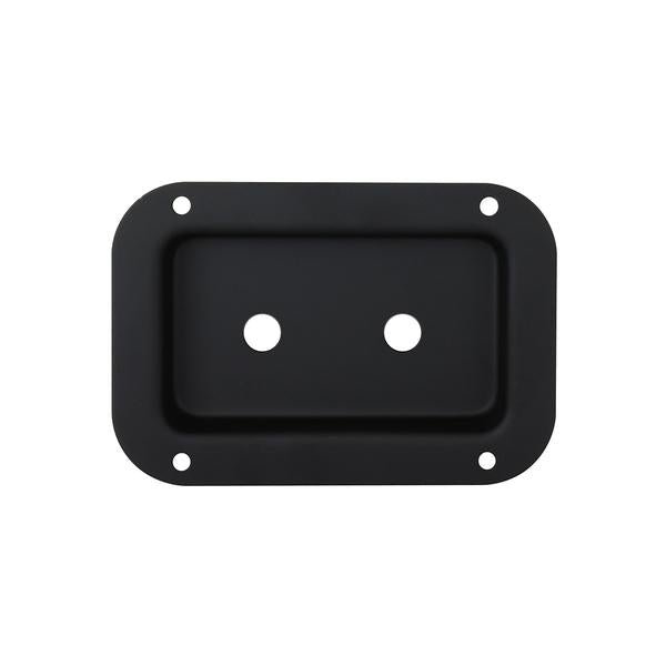 D0607K - Penn Elcom - D0607K - Medium Dish Punched for 2 X Jacks Connectors - Black