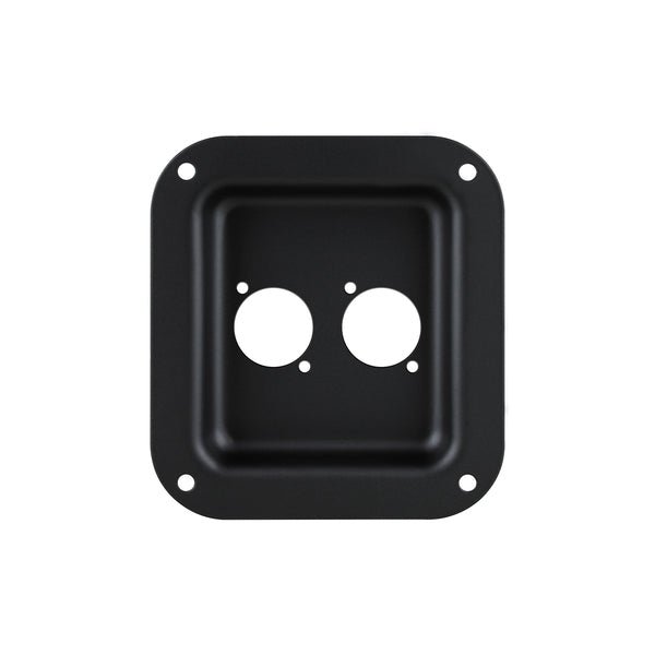 D0947K - Penn Elcom - D0947K - Small Dish Punched for 2 x D-Series Connectors - Black