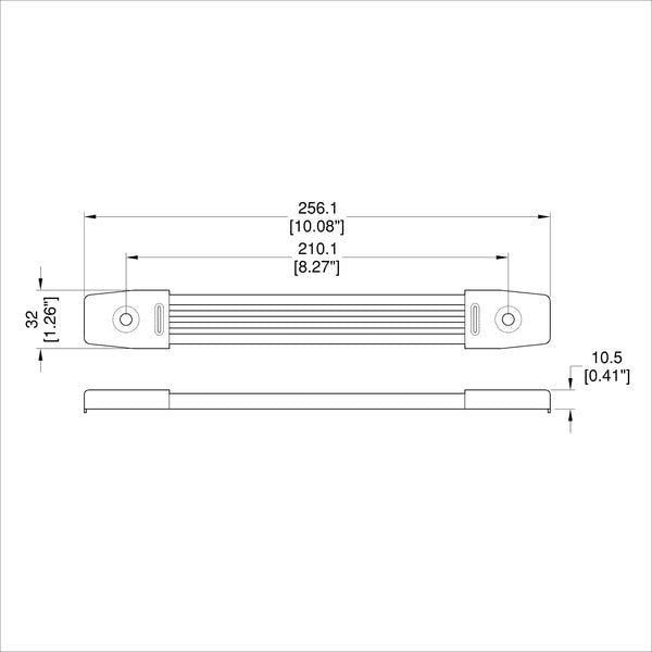 H1010N - Penn Elcom - H1010N - Strap Handle, with Steel End Caps - Nickel