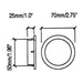 M1531 - Penn Elcom - M1531 - Speaker Cabinet Port Trim 50mm