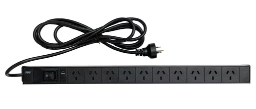 PDU-AU-10B - Penn Elcom - PDU-AU-10B - 10 way vertical PDU with 3m/118" mains cable with 16A power connector.