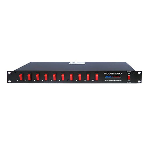 PDU16-10DJ-AU - Penn Elcom - PDU16-10DJ-AU - 1U 16A 10-Channel Power Distribution Unit