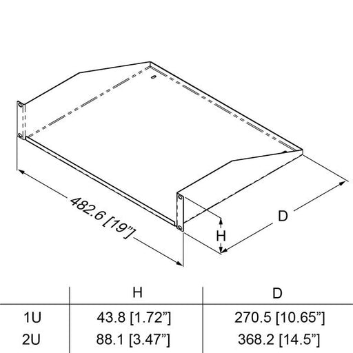 R1194/2UVK - Penn Elcom - R1194/2UVK - Vented Rack Shelf