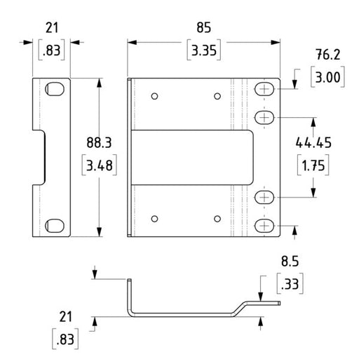 R2292-RSB-KIT - Penn Elcom - R2292-RSB-KIT - Rear Support Kit For R2293 Touring Grade Heavy Duty Rack Drawers and R2295 Aluminium Rack Drawers