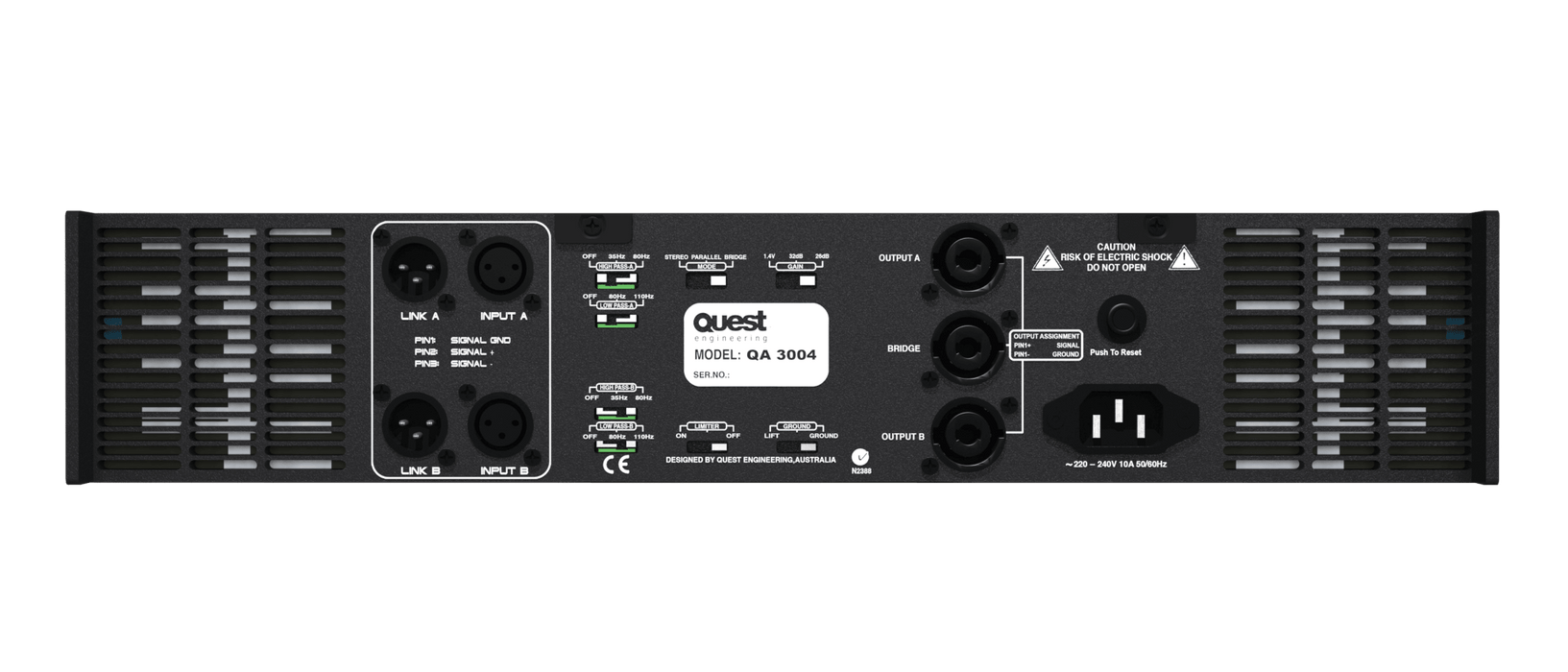 QA1004 - Quest - QA1004 - 2 Channel Amplifier