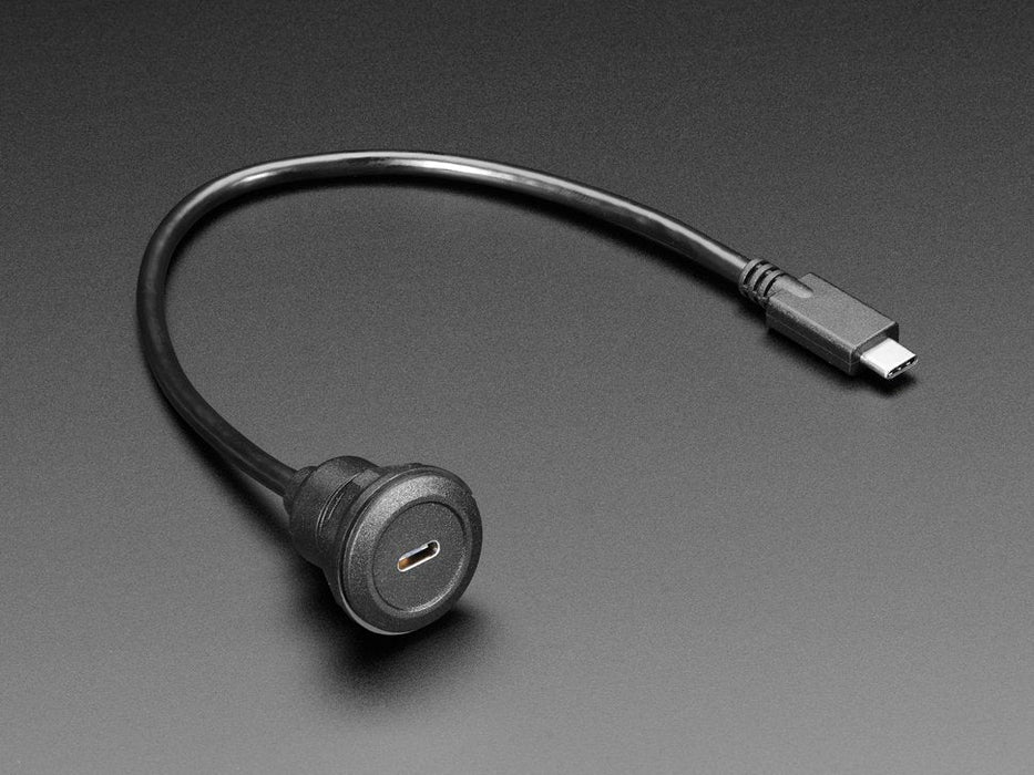 LSUSBCPM - USB C Round Panel Mount Extension Cable - 30cm